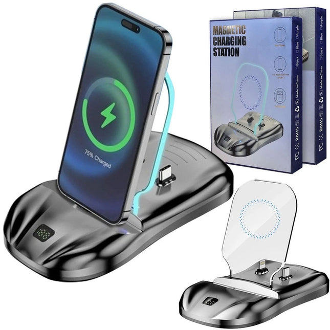 100w Charger USB Type C Magnetic Head Desktop Mobile Phone Fast Charging Station
