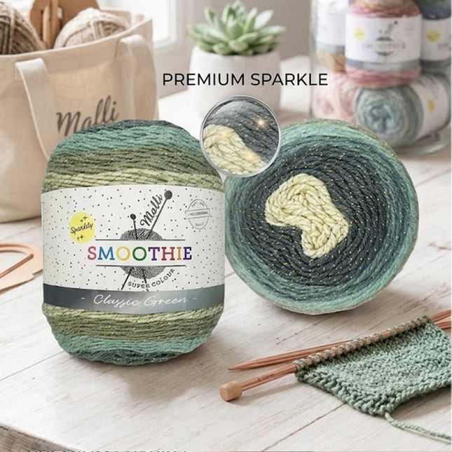 2x 150g Jumbo Colourful Sparkly Knitting Yarn Acrylic Crochet Soft Thread Wool