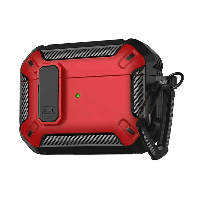 Red Armor Case FOR Apple AirPods Pro, Heavy Duty Shockproof Earphone Protective Cover