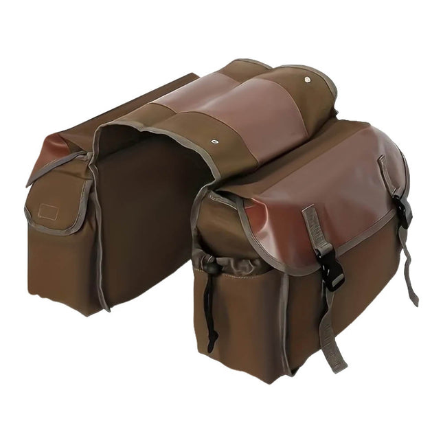 Bike Bicycle Rear Rack Pannier Bags Seat Saddle Carry Bag Carrier Khaki