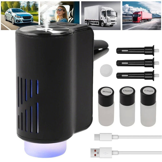 Portable Car Air Freshener Aroma Diffuser with 3 Spray Modes, Long-Lasting & Quiet