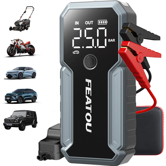 12V Portable Vehicle Power Starter 7000A Peak Output Car Starting Device for Cars Motorcycles