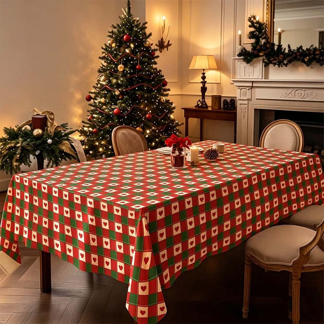Christmas Rectangle Tablecloth, Dining Home Table Cover for Xmas Party Decor, 140*220CM