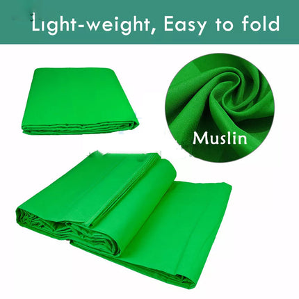 3X3.6M Collapsible Green Screen Photo Backdrop Muslin Background Studio Curtain