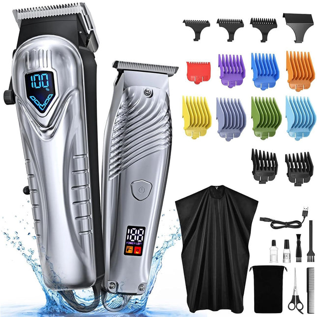 2 Kit Electric Hair Clippers Men's Cordless Hair Trimmer Beard Clippers Trimmer