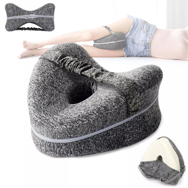 Memory Foam Leg Pillow Cushion Knee Support Pain Relief Washable Cover Bed Sofa