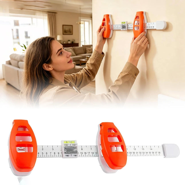 Level Ruler Picture Hanging Tool With Level Wall Mount Guide For Frames Artwork