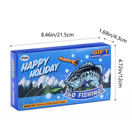 Fishing Christmas Advent Calendar Countdown Fish Tackle Set Fishing Lure Gift