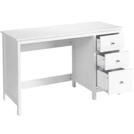 Computer Desk Drawers Study Writing Table Workstation White
