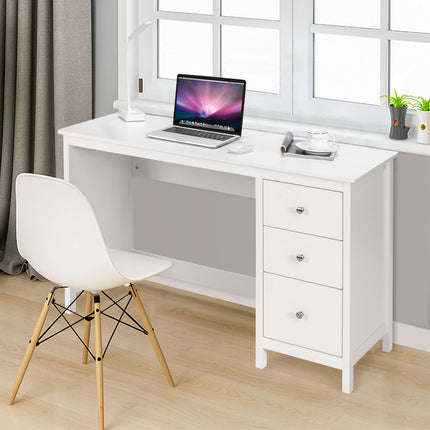 Computer Desk Drawers Study Writing Table Workstation White
