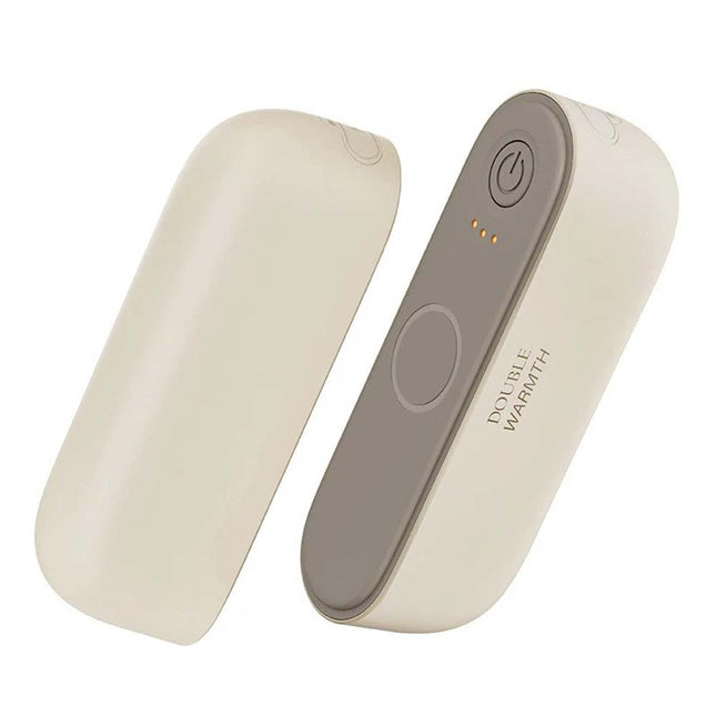 Magnetic Hand Warmer Usb Charging Split Self Heating Hand Warmer Rechargeable milky white - Image 1
