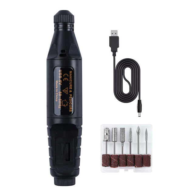 Electric Nail Drill Bits Tool Machine Acrylic Shaper Black