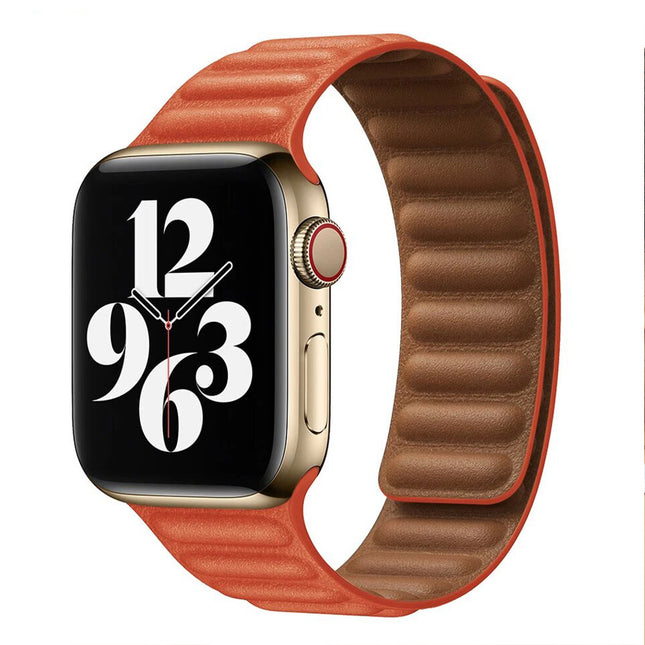 Orange 42mm/44mm/45mm/49mm Apple Watch iWatch Band Series 9 8 7 SE 6 5 4 Magnetic Strap Silicone 40 44 (Copy) - Image 1