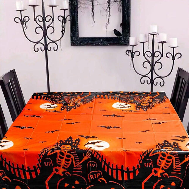 Halloween Tablecloth Black Lace Spider Web Table Cover Rectangle Party Fireplace