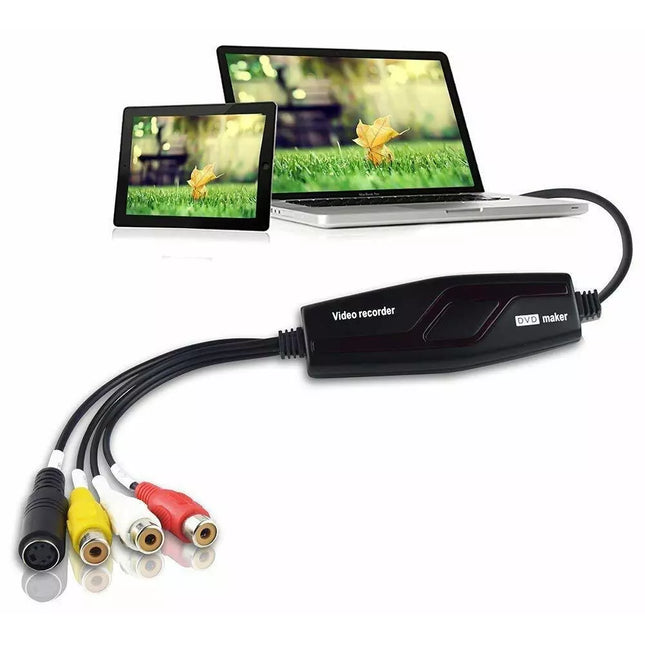 Video Grabber Capture Card Hi8 VCR VHS to Digital DVD Converter, Windows 10 Mac