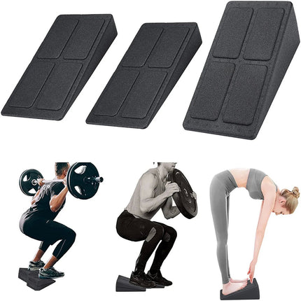 3PCS Wedge Stretch Slant Squat Board Slanting Yoga Block Exercise Gym Fitness
