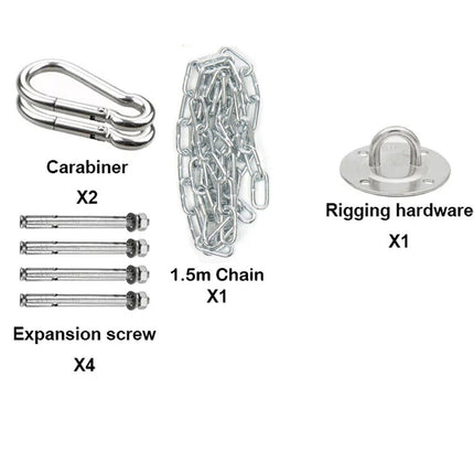 White Hammock Chair Macrame Cotton Swing Bed Relax Indoor Outdoor Hanging Garden