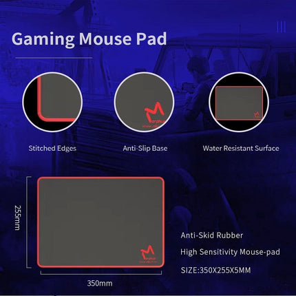3-in-1 Gaming Keyboard Mouse Pad Set Backlit Rubber Dome Keyboard 3600DPI Mouse