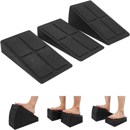 3PCS Wedge Stretch Slant Squat Board Slanting Yoga Block Exercise Gym Fitness