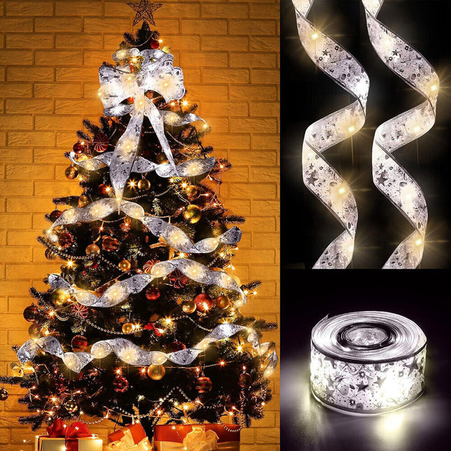 5M Fairy String Lights LED Ribbon Lights Christmas Tree Lights Party Decorations White