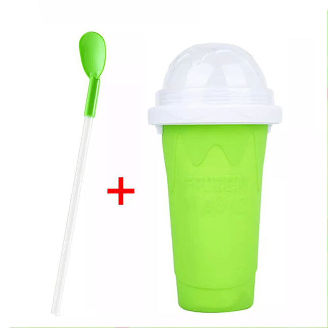 Green Slushie Maker Cup Quick Freeze Magic Squeeze Cup Milkshake Cup Ice Cream Maker