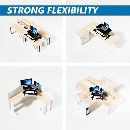 Standing Desk Laptop Riser Height Adjustable Stand Up Sit Stand Computer Shelf