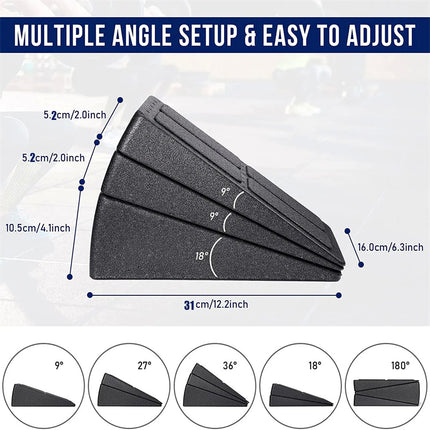 3PCS Wedge Stretch Slant Squat Board Slanting Yoga Block Exercise Gym Fitness