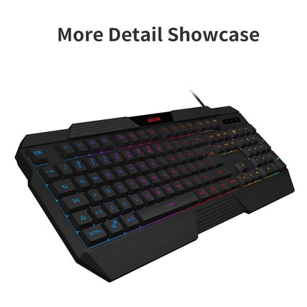 3-in-1 Gaming Keyboard Mouse Pad Set Backlit Rubber Dome Keyboard 3600DPI Mouse