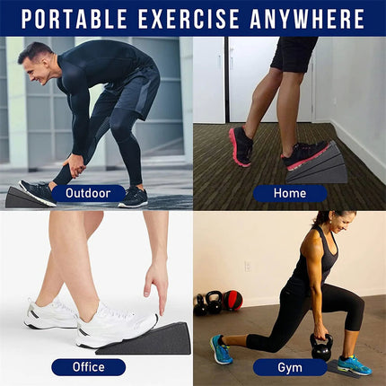 3PCS Wedge Stretch Slant Squat Board Slanting Yoga Block Exercise Gym Fitness