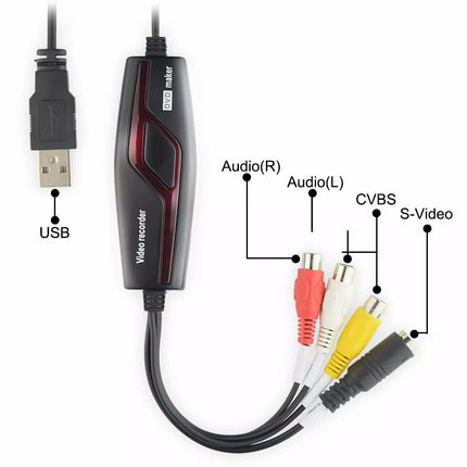 Video Grabber Capture Card Hi8 VCR VHS to Digital DVD Converter, Windows 10 Mac