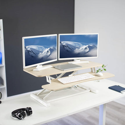 Standing Desk Laptop Riser Height Adjustable Stand Up Sit Stand Computer Shelf