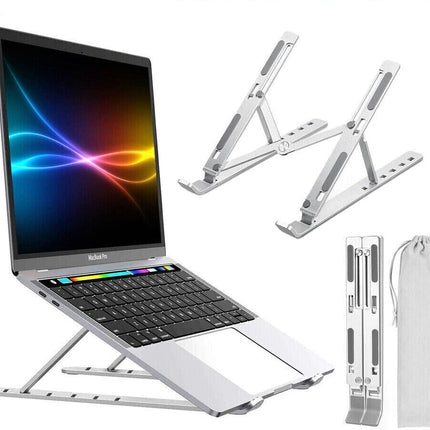 Ergonomic Portable Adjustable Laptop Stand Foldable Desktop Tripod Tray Holder