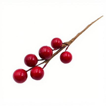 32x Christmas Red Holly Berry Decoration Craft Artificial Berry Picks Gift Wrap