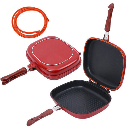 32cm Double-Sided Frying Pan Frying Pan Non-Stick Pancake Toast Baking Tool
