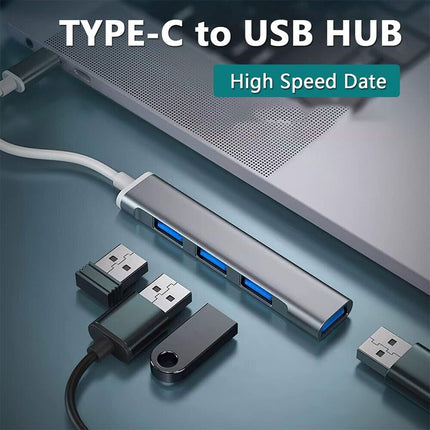 4In1 Multi Port Type C USB 3.0 Hub Adapter Cable Type-c For Macbook Ipad Laptop