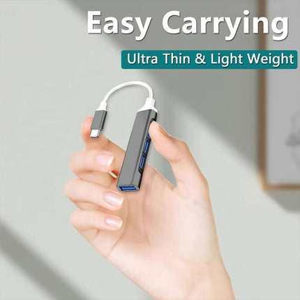 4In1 Multi Port Type C USB 3.0 Hub Adapter Cable Type-c For Macbook Ipad Laptop