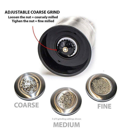 Large Stainless Steel Salt and Pepper Grinder Manual Ceramic Mills Glass Kitchen