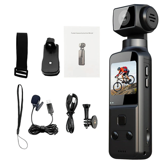 Handheld Action Camera 4K 270° Rotatable 30M Waterproof WIFI Pocket Camera