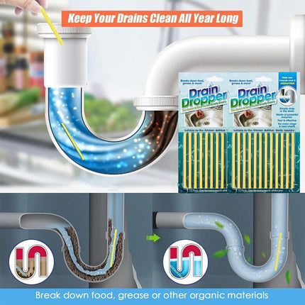 36 PCS Magic Clean Sticks Drain Cleaner Non-Toxic Deodorizer Odor Cleaning