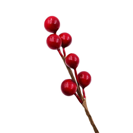 32x Christmas Red Holly Berry Decoration Craft Artificial Berry Picks Gift Wrap