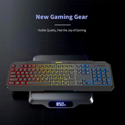 3-in-1 Gaming Keyboard Mouse Pad Set Backlit Rubber Dome Keyboard 3600DPI Mouse