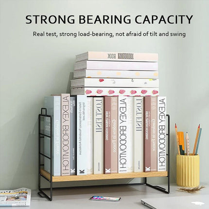 Stackable Desktop Storage Rack Shelf Desk Bookshelf Organizer Table Shelving