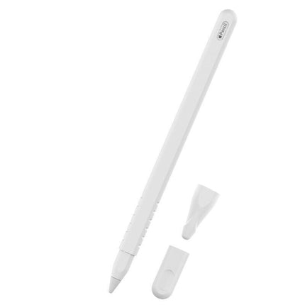 Silicone Rubber Cover Sleeve Grip Case For Apple iPad Pro Pencil 2nd Generation White