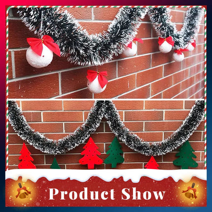 10 Pcs Christmas Tinsel Party Xmas Garland Decoration Tree Home Decor Ornaments Green