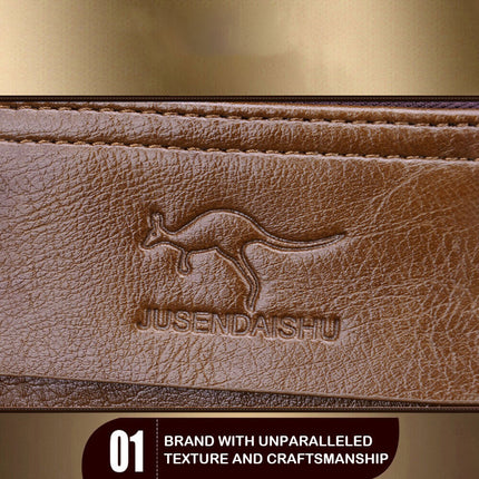 14'' Mens Leather Shoulder Bag Handbag Business Briefcase Crossbody Tote Men