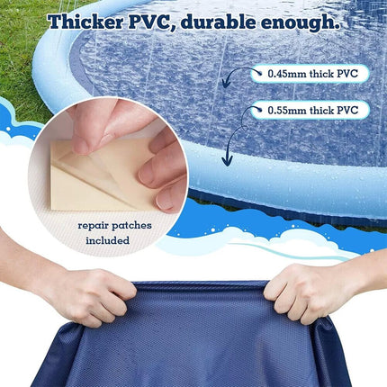 150cm Sprinkler Play Mat Water Toy Dog Pool Beach Splash Pad Centre Spray