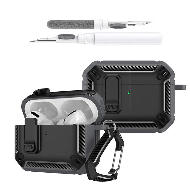 Black For Apple Airpods 4 Case Cover 4th Generation Noise Cancellation With Clean Pen