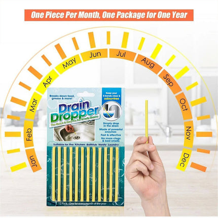 36 PCS Magic Clean Sticks Drain Cleaner Non-Toxic Deodorizer Odor Cleaning