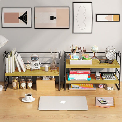 Stackable Desktop Storage Rack Shelf Desk Bookshelf Organizer Table Shelving