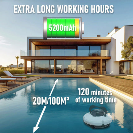 Swimming Robotic Pool Cleaner Wireless Smart Pool Cleaning Robot Vacuum Cleaner Ground Water